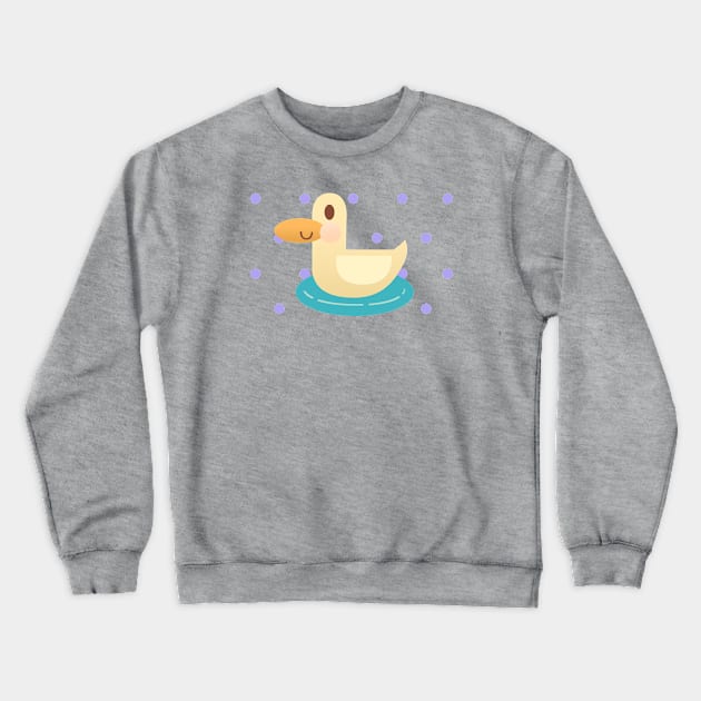 This duck is so happy in his tiny pond Crewneck Sweatshirt by PIOI